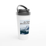 White 15oz Stainless Steel Travel Mug